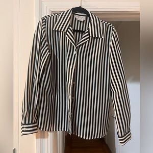 Black and White Button Down Shirt